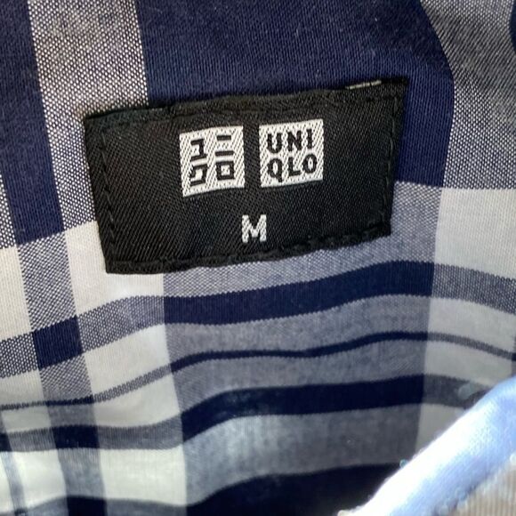 Uniqlo Plaid Cotton Button-Down Shirt - Picture 7 of 9